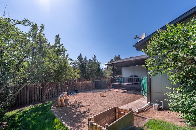 1501 Stonewall, Trinidad, CO 81082 - fenced backyard with a wooden deck
