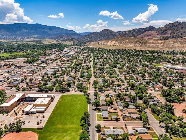 1215 Greenwood Ave, Canon City, CO 81212 - aerial view of residential area with a mountainous background