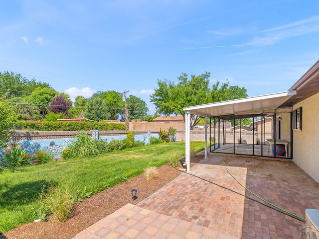 213 Starlite Dr, Pueblo, CO 81005 - fenced backyard featuring a patio area