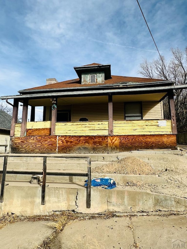 view of front of home