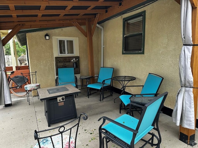 25433 County Rd 25, La Junta, CO 81050 - view of patio featuring a fire pit