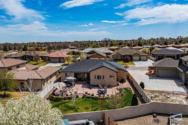 drone / aerial view featuring a residential view