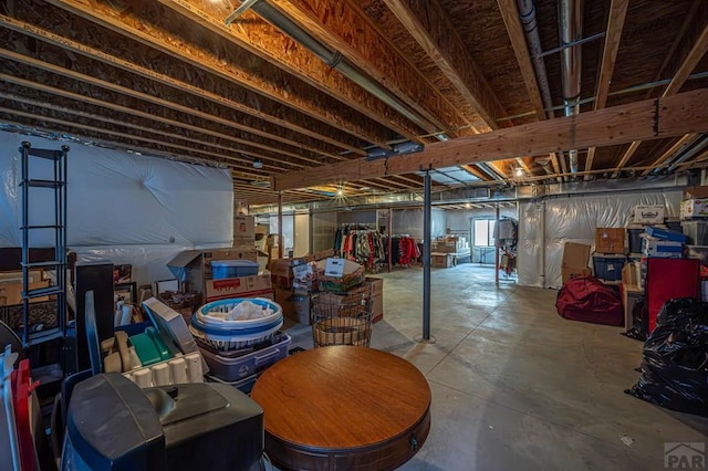 view of basement