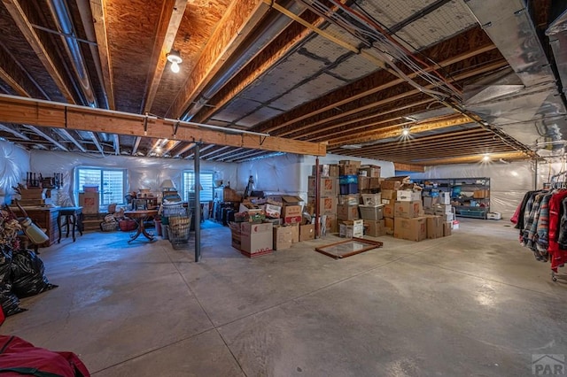 view of basement