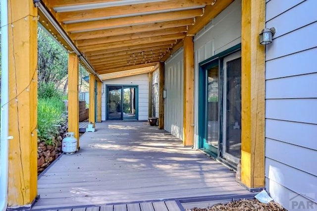 5207 N Creek Rd, Beulah, CO 81023 - view of wooden terrace