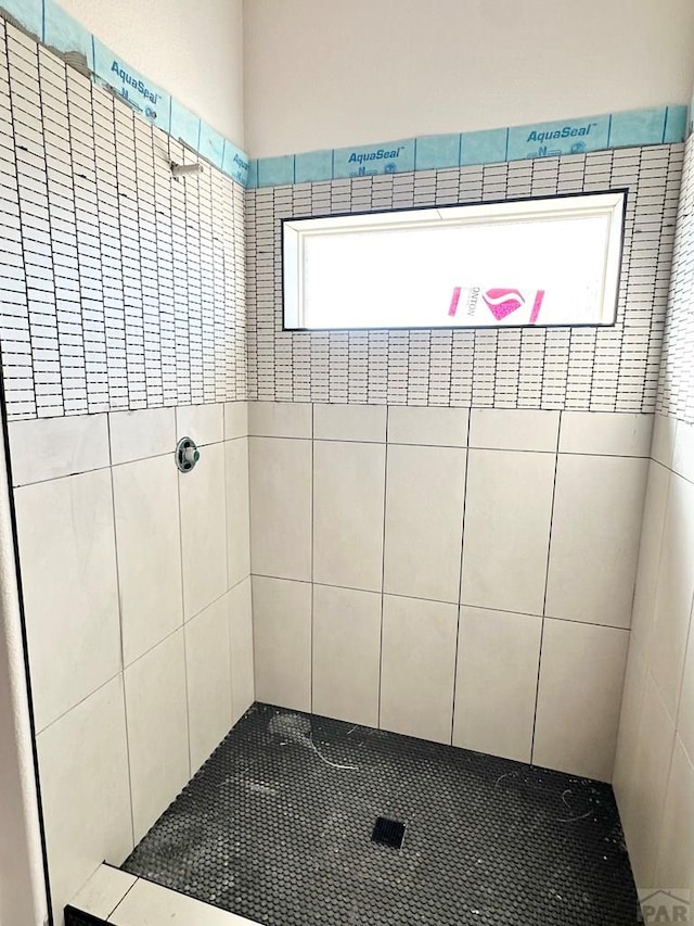 full bathroom with a tile shower