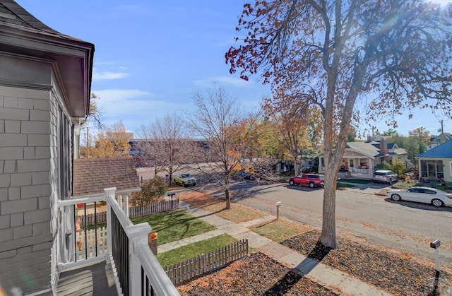 view of yard with a residential view