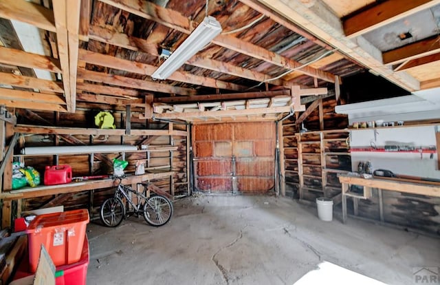 interior space featuring a garage