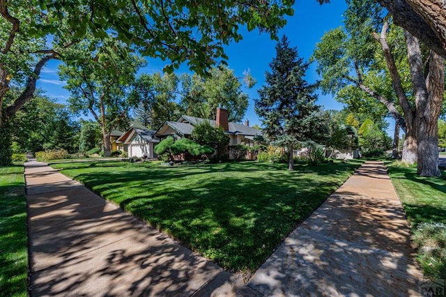 view of home's community featuring a yard