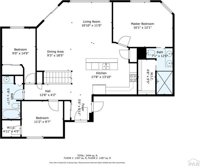 1121 N Calico Rock Ln, Pueblo West, CO 81007 - floor plan / room layout