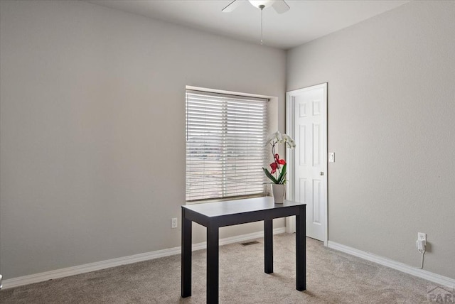 1121 N Calico Rock Ln, Pueblo West, CO 81007 - office featuring carpet, ceiling fan, and baseboards