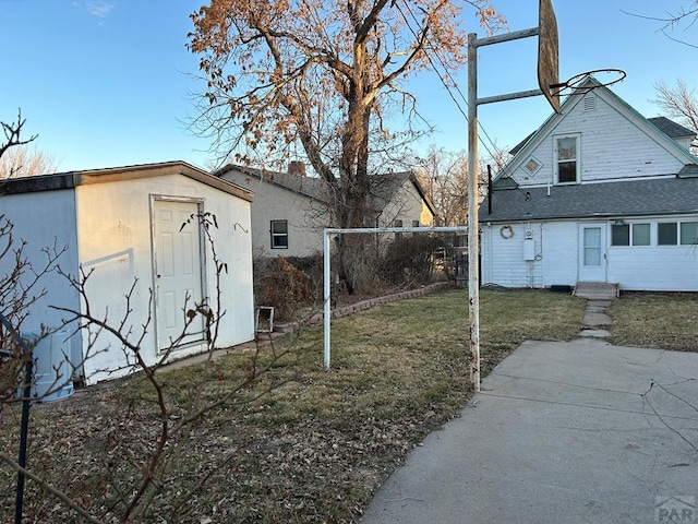 view of yard with fence and a patio