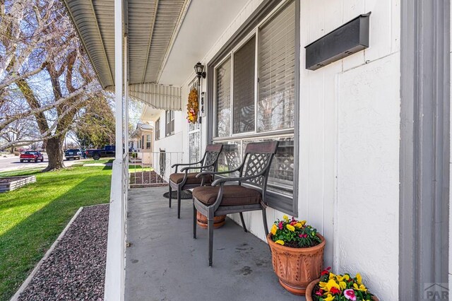 view of patio / terrace featuring covered porch