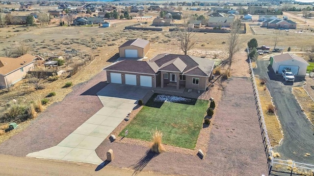 bird's eye view featuring a residential view