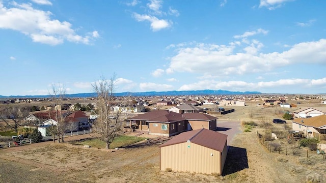 bird's eye view with a mountain view and a residential view