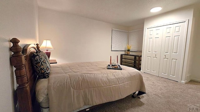 bedroom with carpet floors