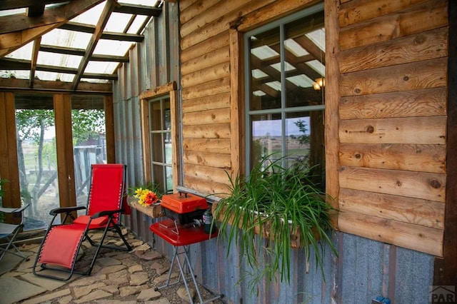 6705 County Rd 42, Del Norte, CO 81132 - sunroom / solarium with log walls