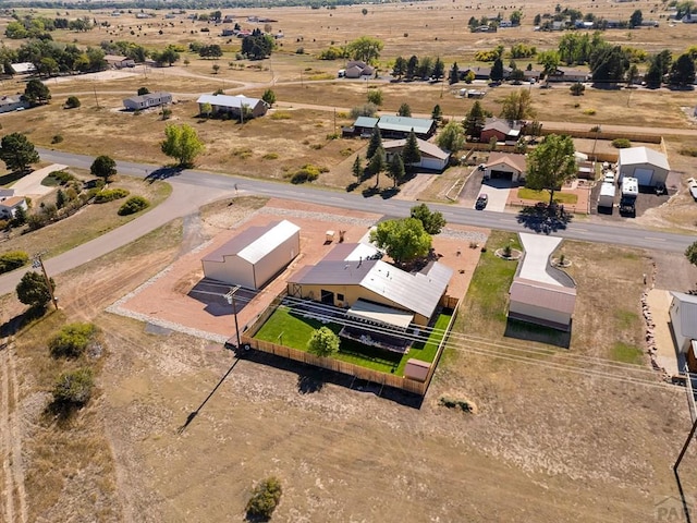 bird's eye view with a rural view