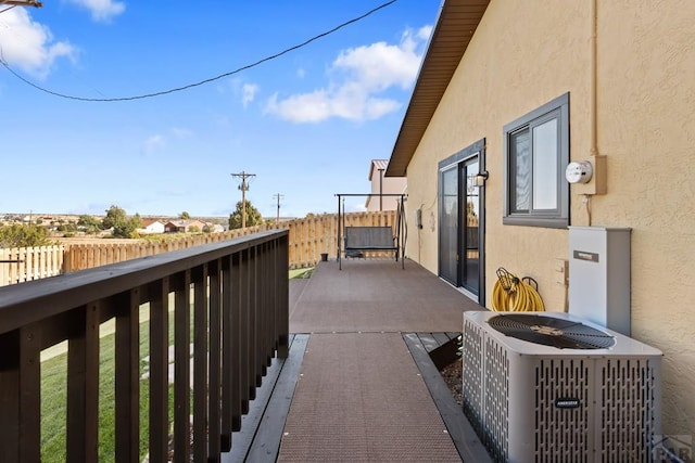 balcony with central AC