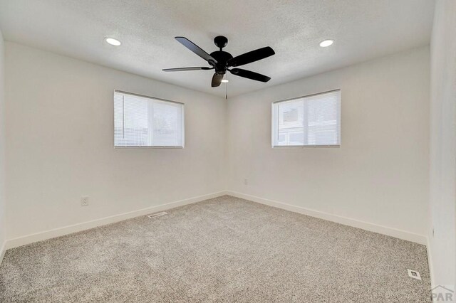 empty room with baseboards, carpet, and a wealth of natural light