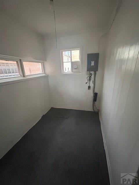 1045 Berkley Ave, Pueblo, CO 81004 - empty room with electric panel and carpet floors