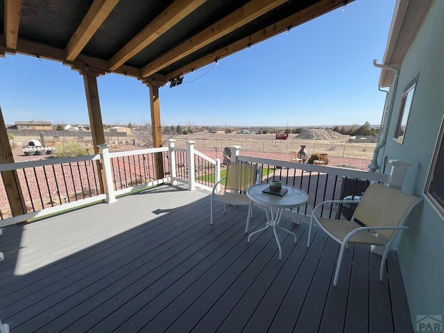 view of wooden terrace