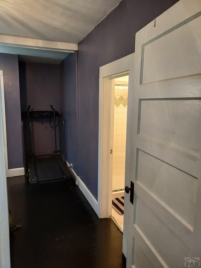 corridor with baseboards