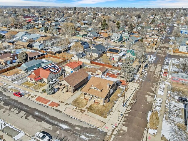 bird's eye view featuring a residential view