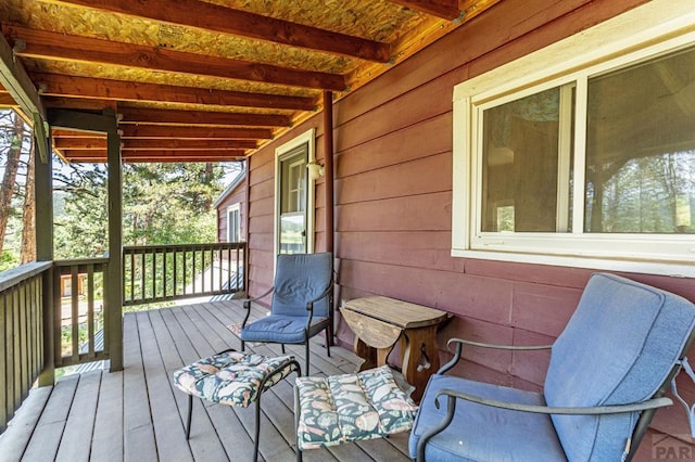8570 Pine Dr, Beulah, CO 81023 - view of wooden deck