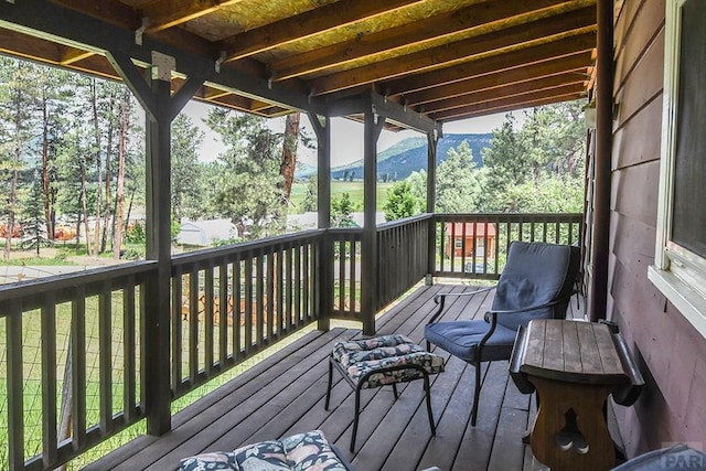 8570 Pine Dr, Beulah, CO 81023 - view of wooden deck