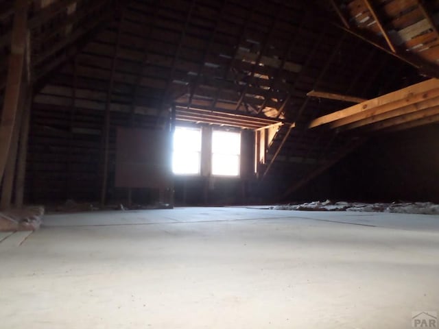 view of attic