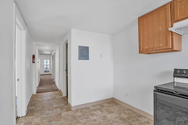 interior space with tile patterned floors