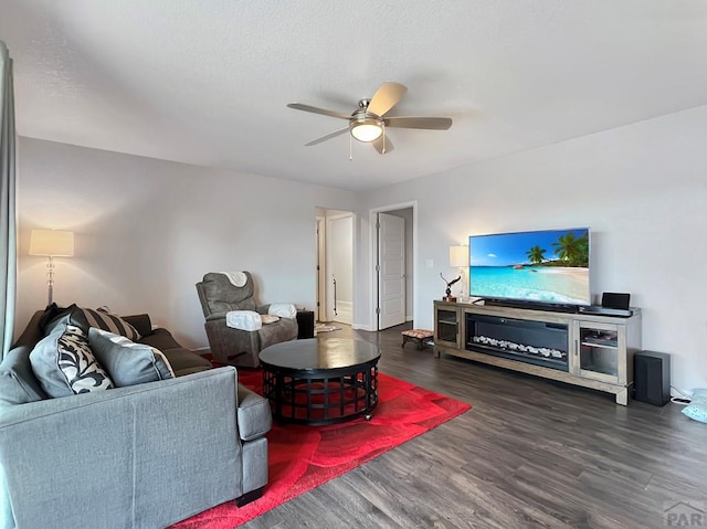 439 N Mitford Dr, Pueblo West, CO 81007 - living area featuring ceiling fan and wood finished floors