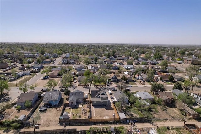 bird's eye view featuring a residential view