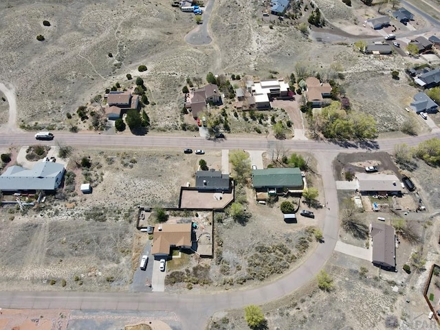 drone / aerial view featuring view of desert
