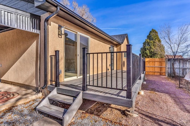 exterior space featuring a fenced backyard