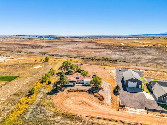 drone / aerial view featuring a rural view