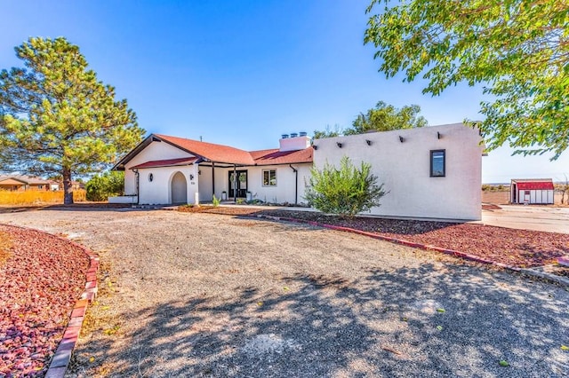 view of front of home featuring stucco siding