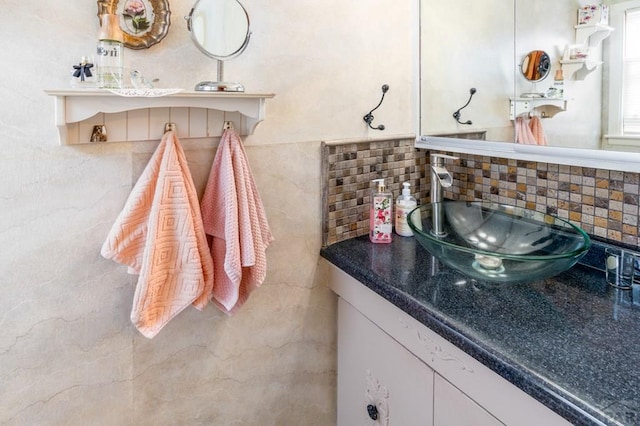 1329 Alexander Cir, Pueblo, CO 81001 - bathroom with backsplash and vanity