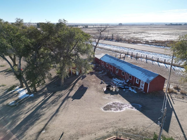 drone / aerial view featuring a rural view