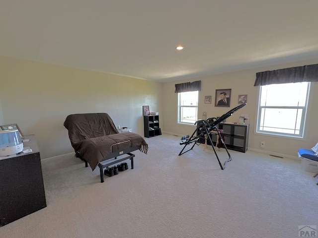 15406 County Rd E.25, Ordway, CO 81063 - exercise room with carpet floors and recessed lighting
