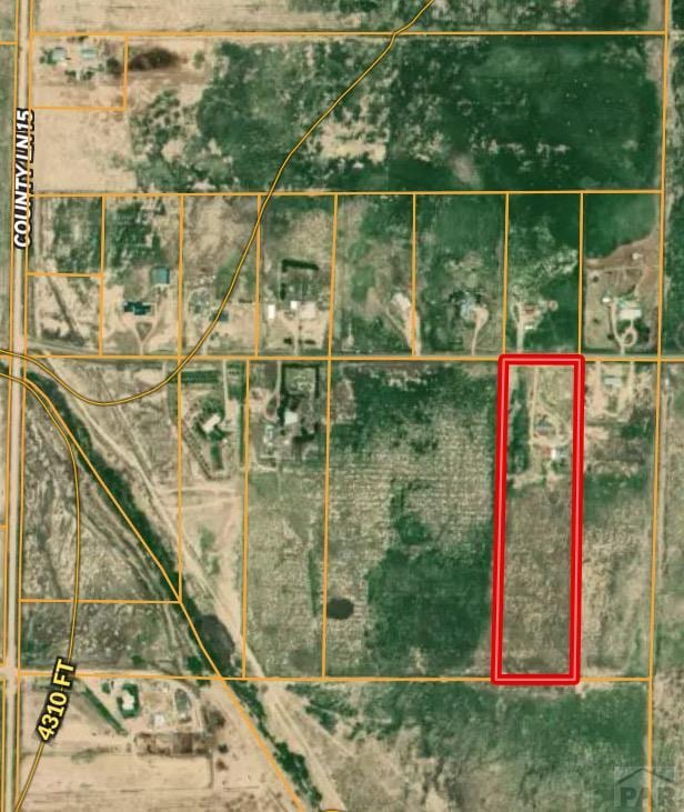 15406 County Rd E.25, Ordway, CO 81063 - aerial view of property's location featuring property boundaries highlighted