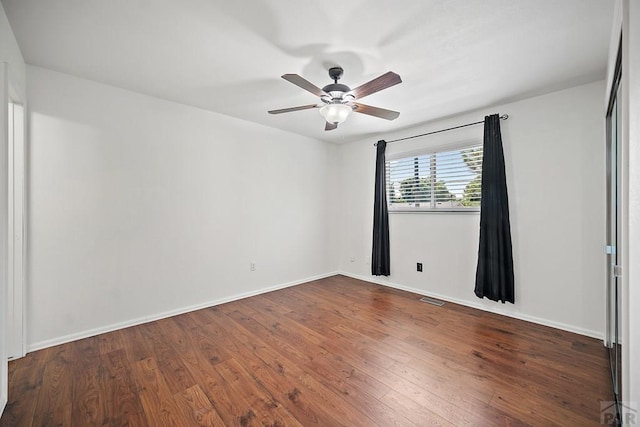 130 Montcalm Dr, Pueblo, CO 81005 - unfurnished room featuring a ceiling fan and wood finished floors