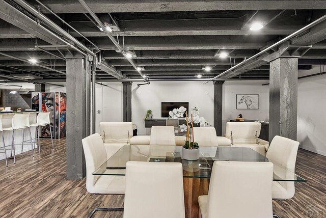 dining room featuring wood finished floors