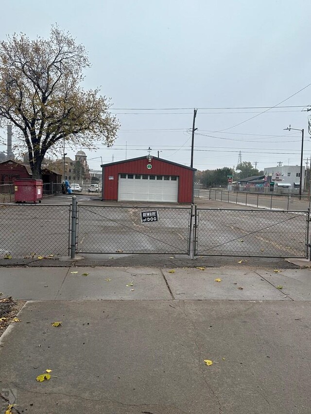 exterior space with a gate