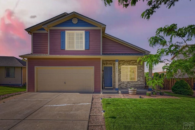3603 Bobcat Ln, Pueblo, CO 81005 - traditional home with a garage and concrete driveway