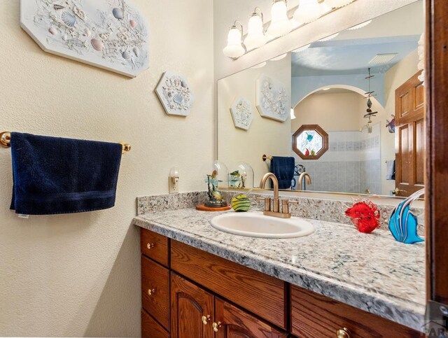 bathroom featuring visible vents and vanity