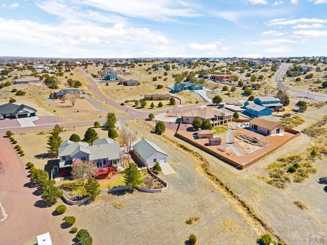 aerial view with a residential view