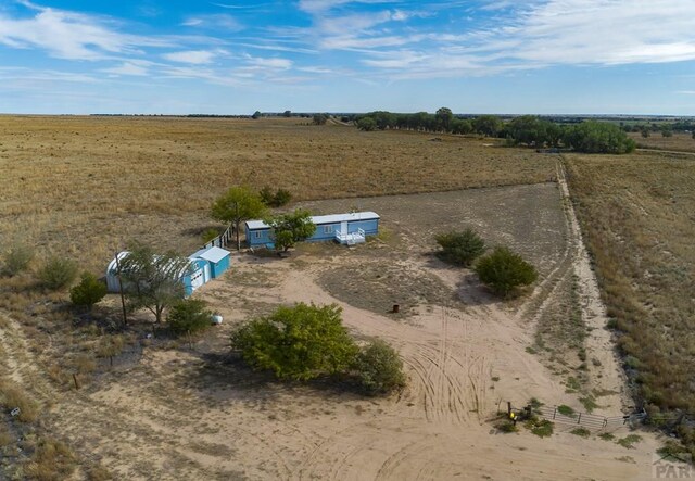 aerial view with a rural view