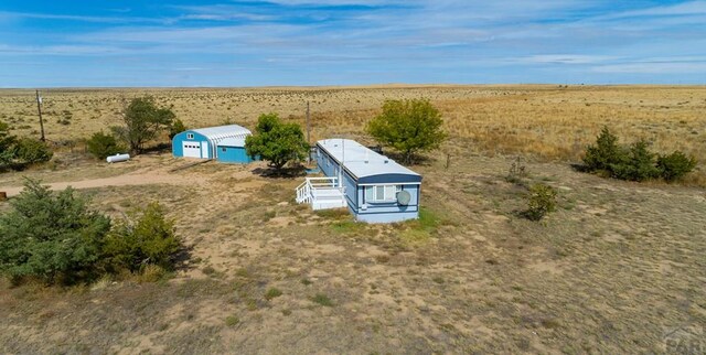 aerial view with a rural view